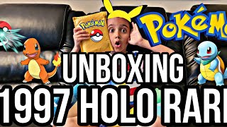 Unboxing a 1997 Holo Pokémon Card we bought from PokeJuice on WhatNot