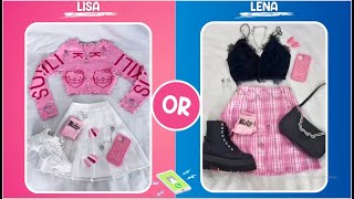 Lisa or Lena what would you rather? (Fashion, Beauty, Food, Shoes, School Supply, more)