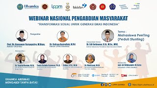 Webinar Nasional & Diseminasi KKN “Transformasi Sosial untuk Generasi Emas Indonesia” | Sesi 2