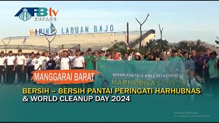 Bersih – Bersih Pantai Peringati Harhubnas & World Cleanup Day 2024