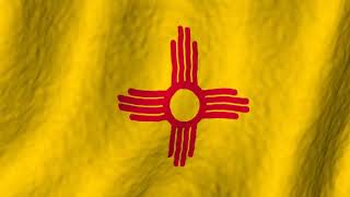 علم أمريكا - ولاية نيومكسيكو (00135) New Mexico (US-NM) flag (USA)