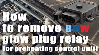 How to remove the BMW glow plug relay or preheating control unit #bmw #e87 #e90 #n47