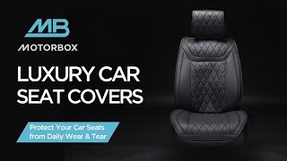 Upgrade Your Ride | MotorBox™ Diamond Stitched Premium Front Seat Covers