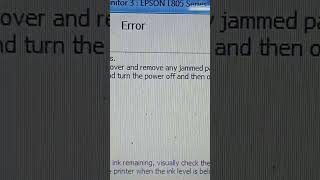 Epson L 805 paper jam error Solved