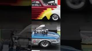 👀👀 '67 FORD MUSTANG vs '41 HEMI WILLYS! #shorts #car #dragracing