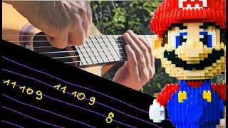 Super Mario Underground Theme free guitar tab lesson tutorial tabs for free