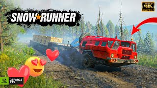 Snowrunner - 8x8 Truck (Wooden Planks Order Deliver to the Railway Station) Gameplay Logitech