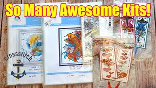 FLOSSTUBE #35 | VIPCROSSSTITCH Unbagging / First Impressions | 5 Cross Stitch Kits