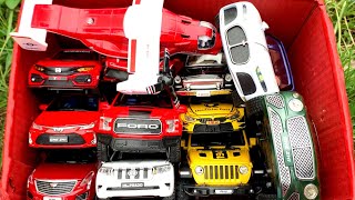 Box Full of Model Cars /Honda Civic, Ford F-150 Raptor, Bentley Bentayga, Bugatti Car, BMW, Jeep