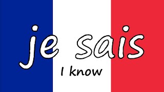 🇫🇷 ✔️French Verbs: SAVOIR (to KNOW) in PRESENT Tense👩‍🏫 🇫🇷