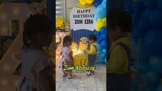 Yay! It’s Zion’s 2nd birthday ❤️Jazzy was very happy to see and play with you 🍌#viral  #minions