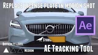 After Effects - change number plate on moving shot