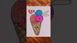 Best easy drawing | 😍🍨 | #shorts #ytshorts