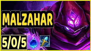 MALZAHAR VS HWEI - 5/0/5 KDA MID GAMEPLAY