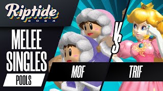 MOF (Ice Climbers) vs Trif (Peach) - Riptide 2024 - Melee Singles - R2 Pools