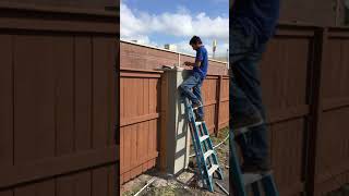 Fishing electrical wires on the job-site.