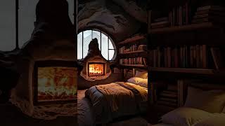 Don't miss this Cozy Relaxing Winter Ambience with Library  #snow #relax #winter #cozywinterambience