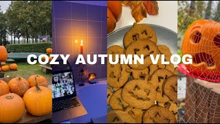 Cozy fall vlog | pumpkin patch, carving, cookies