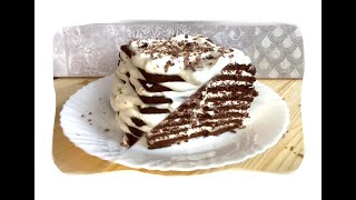 Chocolate Bisquit Cake No Bake Simple Home Made