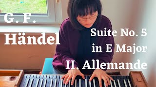 Händel Suite No. 5 in E Major HWV 430 on Clavichord, II. Allemande (2/4)