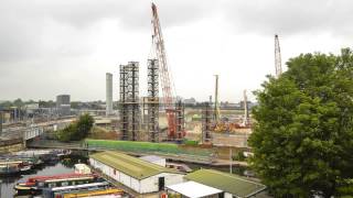 Gas Holder No 8 returns to King's Cross: Timelapse