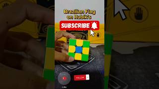 Brazil on Rubik's🤟🤟👌 #trendingshorts #viral #rubikscube #cubing #cubes #my #3by3cube #brazil #flag