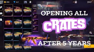 Opening 5 year old Crates (all) in Free Fire