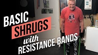 How to Do Shrugs with Resistance Bands! Basic Shrugs and Variations with Bands!