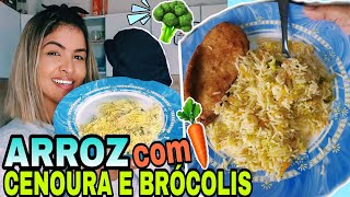 ARROZ DELICIOSO COM BRÓCOLIS, CENOURA E QUEIJO