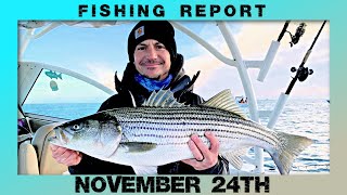 New Jersey Fishing Report November 24th #surffishing #striperfishing