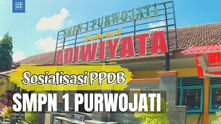 Sosialisasi PPDB 2023 di SMP N 1 Purwojati dari SMK Ma'arif NU 1 Ajibarang