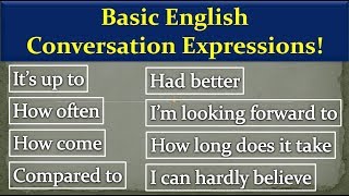 Basic English Conversation Expressions | English बोलने के लिए बेहद जरुरी