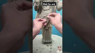 Jai Siya Ram 🥰 | How to make clay Ram idol | #art #viralshorts #hanumanstatue #godidols #shorts