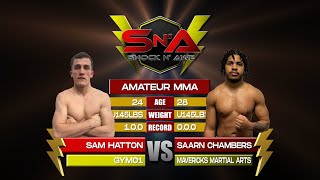 Shock N Awe 36 -Saarn Chambers vs Sam Hatton Featherweight 145lb Amateur MMA