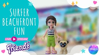 Surfer Beachfront Fun - Lego Friends live stream, build and cosy chat