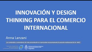 Innovación y design thinking para el comercio internacional