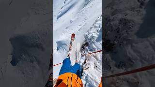 scary double air! watch full vid for more #skiing