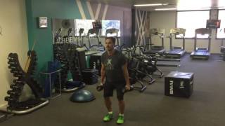 Dumbbell Hang Clean into Push Press