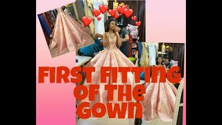 Debutant gown first fitting...