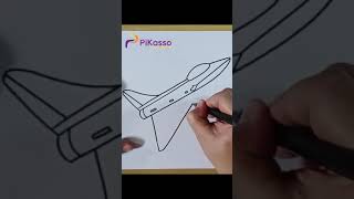 How to Draw a Fighter Plane Easy in Less Than One Minutes