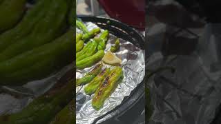 Blistered Shishito Peppers🫑🔥 #food #foodie #recipe #cooking #healthy #grill #summer #vegetables