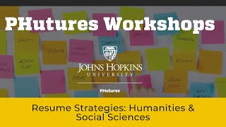 Resume Tips and Strategies for Careers in Humanities and Social Sciences with Dr. Roshni Rao