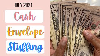 💸CASH ENVELOPE STUFFING | Monthly Paycheck Budget | July 2021