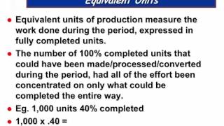 2020 CH 16 Equivalent Units concept and calculation Sl 16 to 20