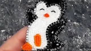 Брошь из бисера "Пингвин" | Penguin brooch | Anaya Handmade