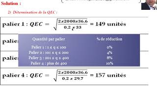 GPA _ gestion d'approvisionnement Ep 4 : achat avec des remises et le cout d'approv. - exercice 1