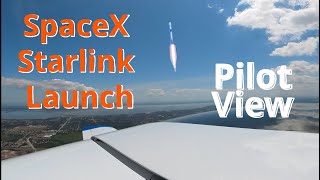 Lancair Pilot - SpaceX Starlink 23 Launch viewed from a Lancair aircraft flying by Cape Canaveral.