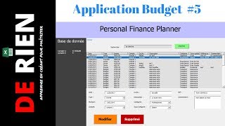 Application gestion budget : Rechercher puis Modifier ou supprimer dans un formulaire