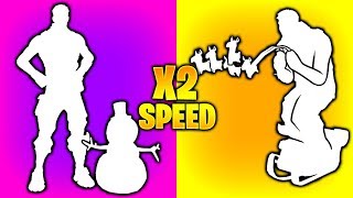 These 10 Fortnite EMOTES SOUND BETTER In x2 SPEED..!! (Christmas Emotes)