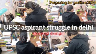 UPSC Aspirants struggle in Delhi*a productive day in the life of an upsc aspirant* #upscandi #ias